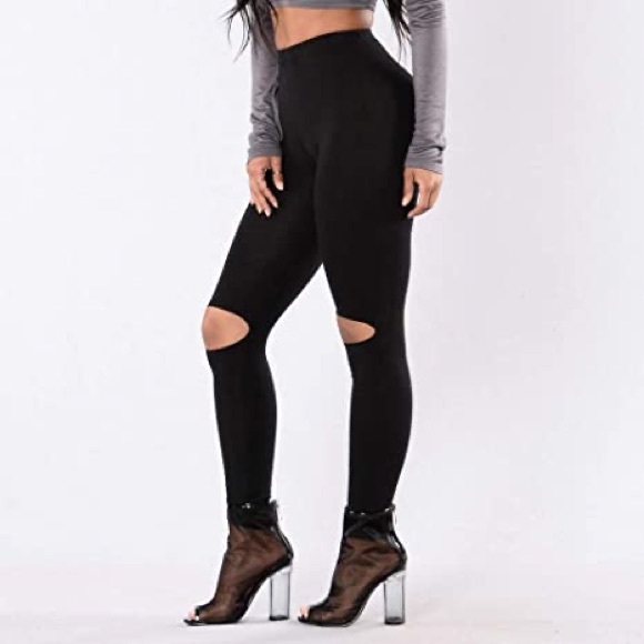 Forever 21 Pants - High Waisted Knee Cutout Leggings